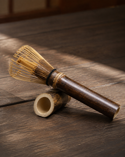 Matcha whisk made from natural purple bamboo