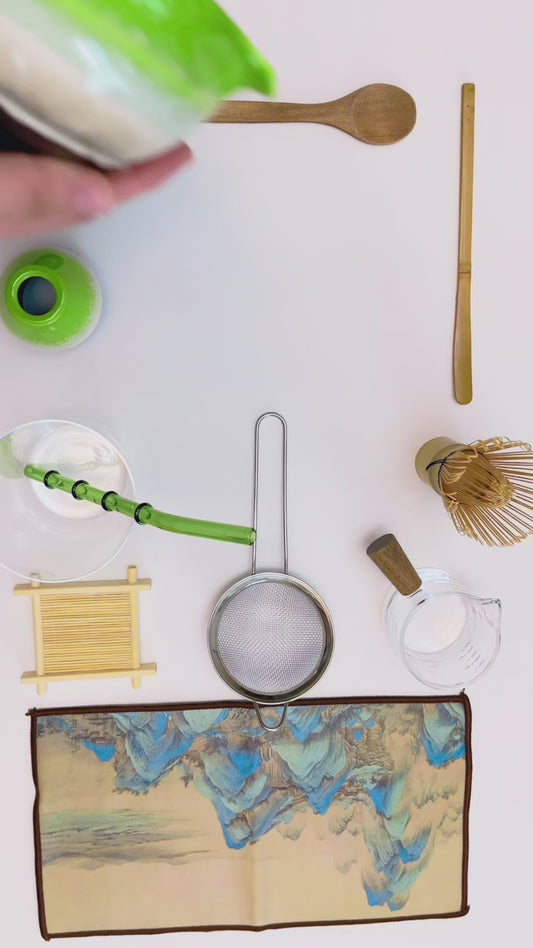 Bamboo Whisper — 8-Piece Ceramic Matcha Set
